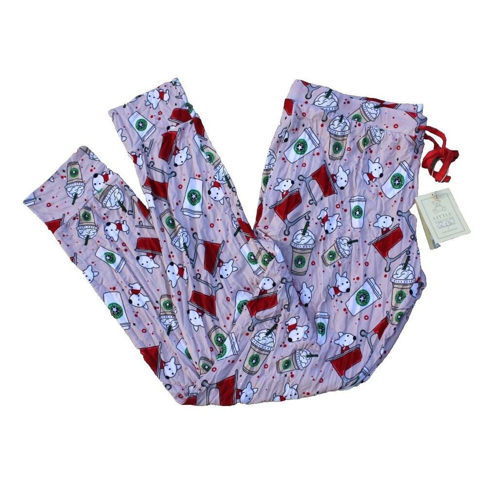 NWT Little Snuggles Starbucks Target Adult Bamboo Pajama Pants Women XL Sleep